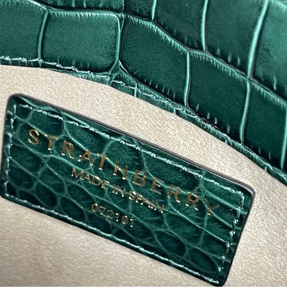 Strathberry Emerald Croc-Embossed Crossbody Bag - Picture 10 of 10